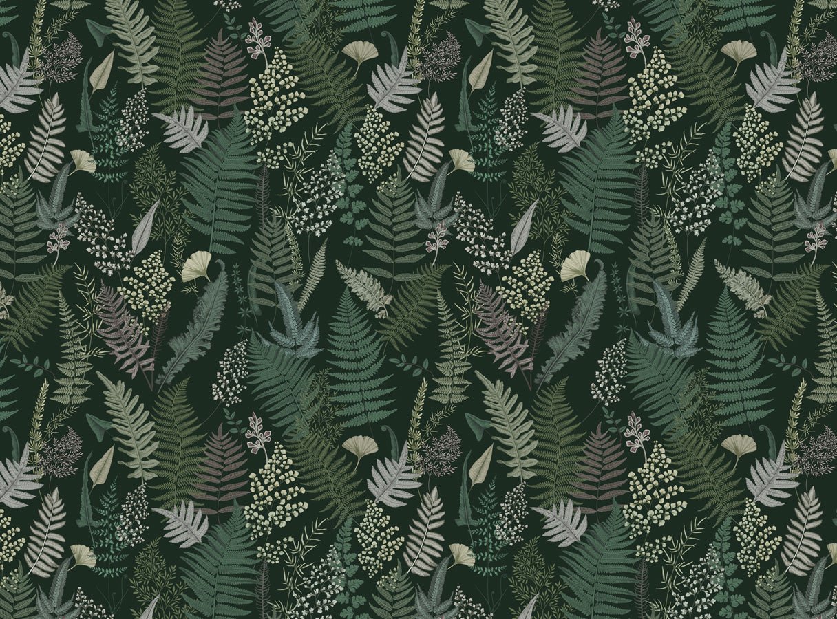 Papier peint toilette dense feuille vert, mural concept, tendance