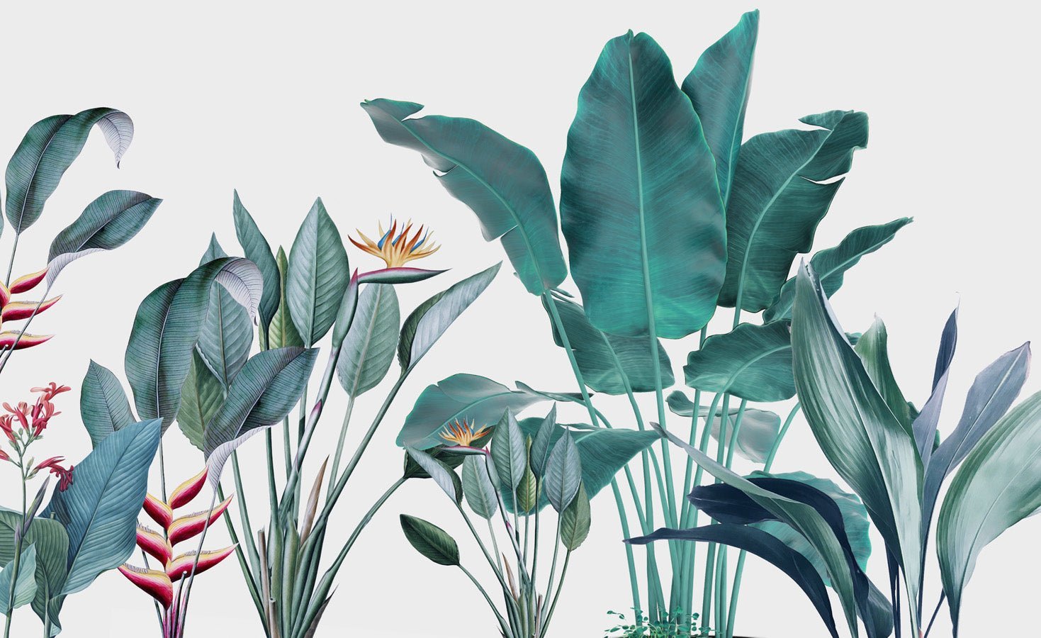 Papier peint restaurant tropical bananier, XXL, tendance