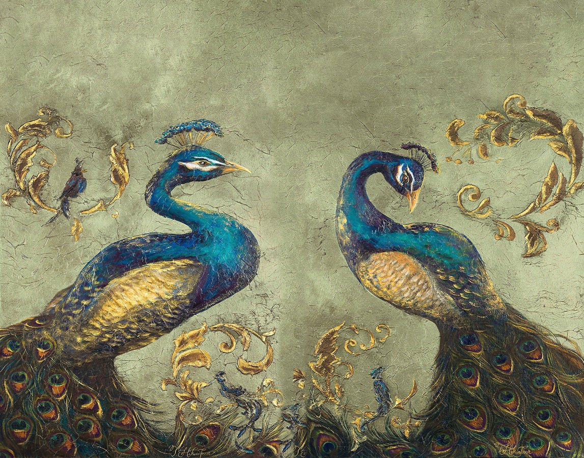 Papier peint Vintage Paon, mural concept, tendance