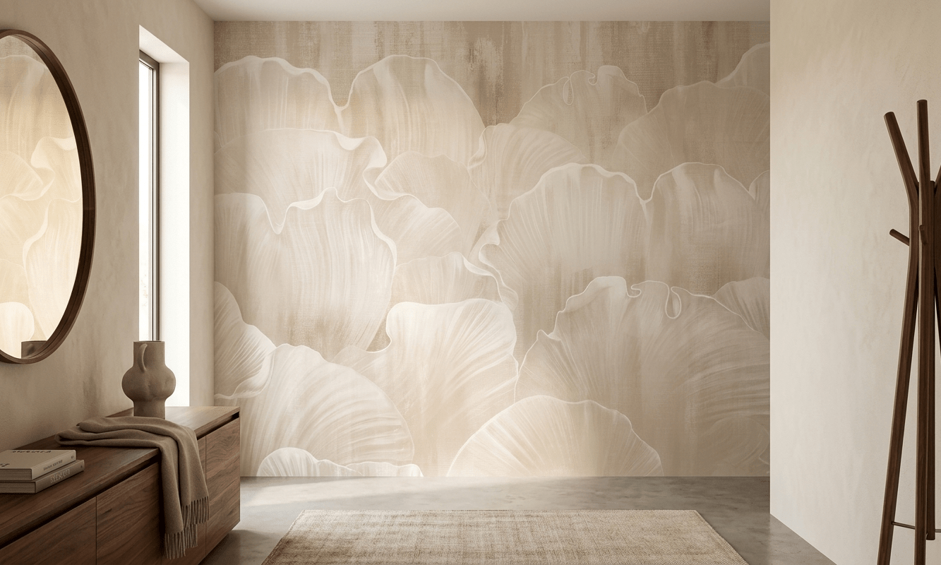 Papier peint pétales  - Floral moderne - Muralconcept