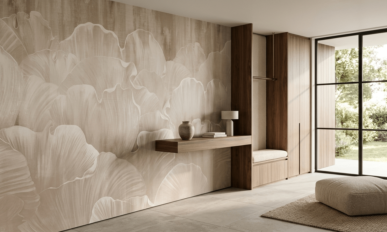 Papier peint pétales  - Floral moderne - Muralconcept