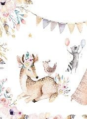 Papier peint panoramique chambre enfant craquant animaux, XXL, tendance