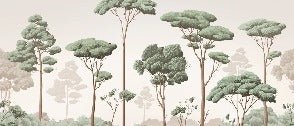 Papier peint brise légère pinède