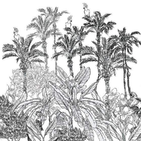 Papier peint jungle panthère