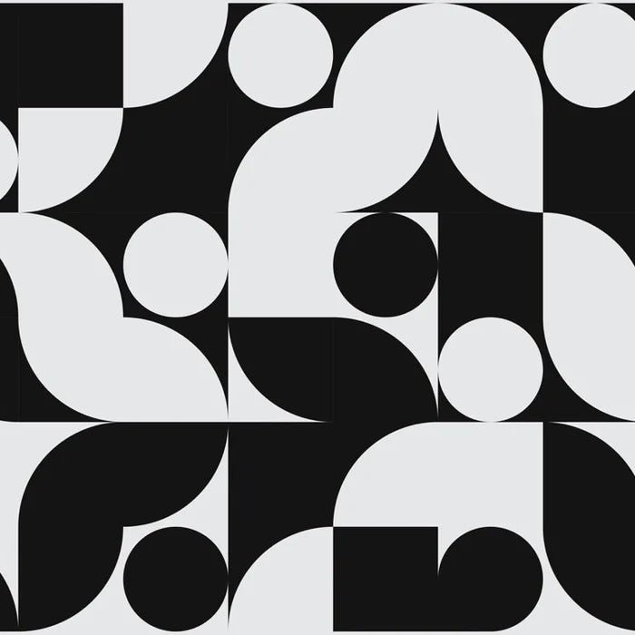 Papier peint moderne shape noir et blanc