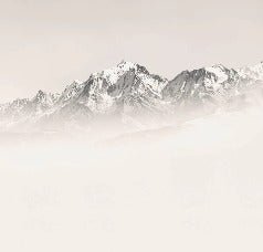 Papier peint Mont Blanc dans la brume sépia
