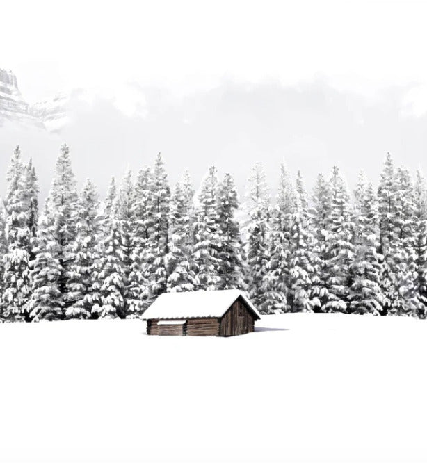 Papier peint panoramique chalet en montagne