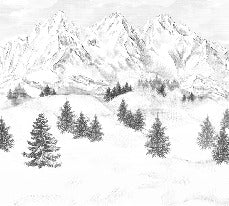 Papier peint montagne sommets de Chamonix