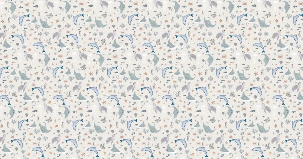 Papier peint motif océania beige