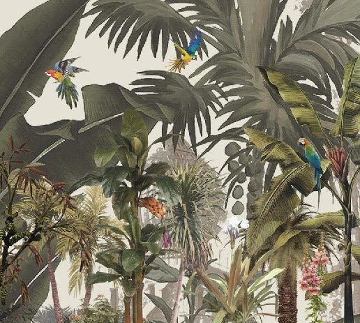 Papier peint panoramique Jungle bananier exotique