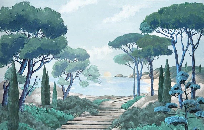 Papier peint balade dans les calanques, XXL, tendance