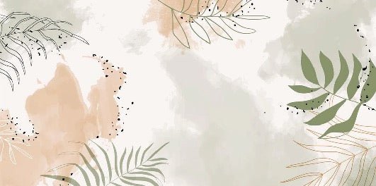 Papier peint panoramique aquarelle végétale