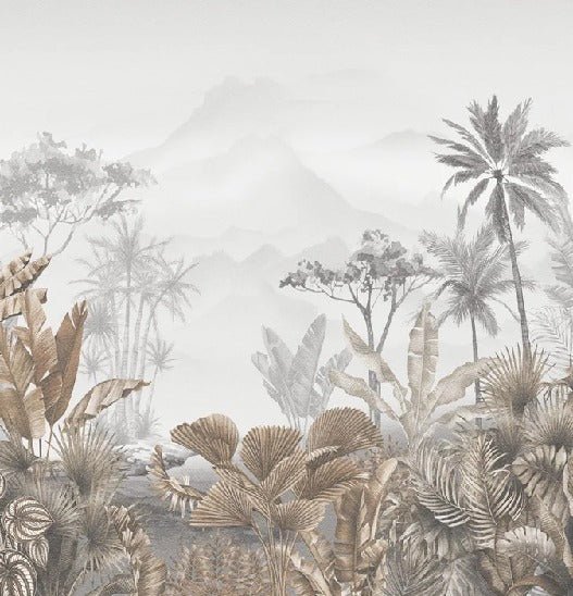 Papier peint tendance tropical sepia