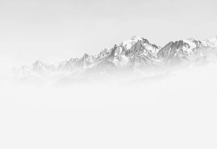 Papier peint matin brumeux Mont Blanc