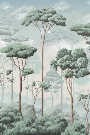 Papier peint panoramique pinède volupté