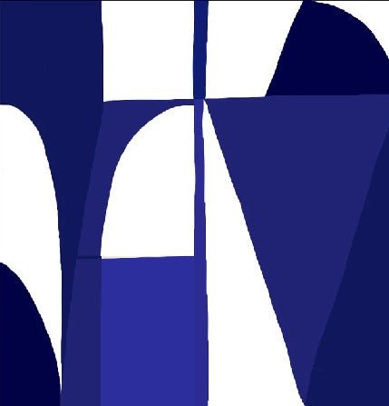 Papier peint Memphis style bleu