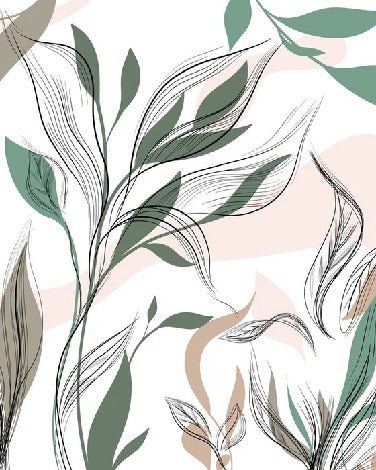 Papier peint panoramique fleur graphique