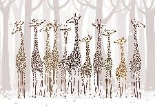 Papier peint Élégantes Girafes, XXL, tendance