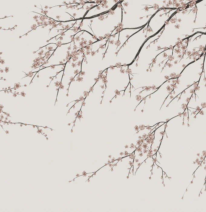 Papier peint panoramique Sakura beige, XXL, tendance