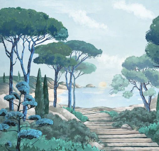 Papier peint balade dans les calanques