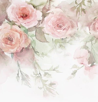 Papier peint Rose Aquarelle, XXL, tendance