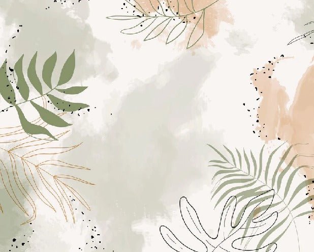 Papier peint panoramique aquarelle végétale