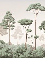 Papier peint brise légère pinède