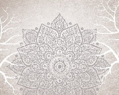 Papier peint wc mandala bohème indien