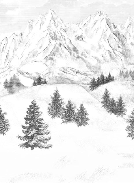 Papier peint montagne sommets de Chamonix