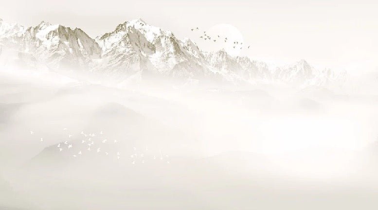 Papier peint matin brumeux Mont Blanc