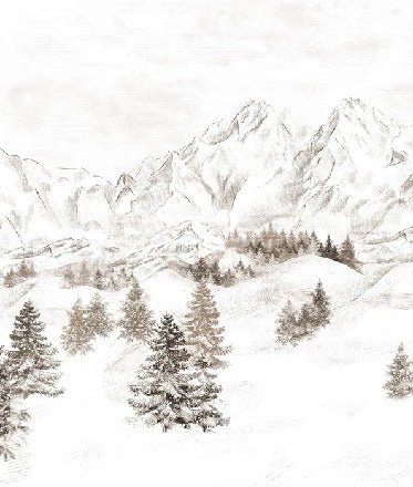 Papier peint montagne massif des Alpes, XXL, tendance