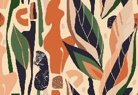 Papier peint mur végétal abstrait