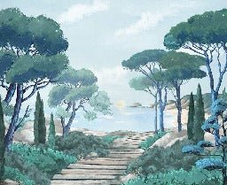 Papier peint balade dans les calanques, XXL, tendance