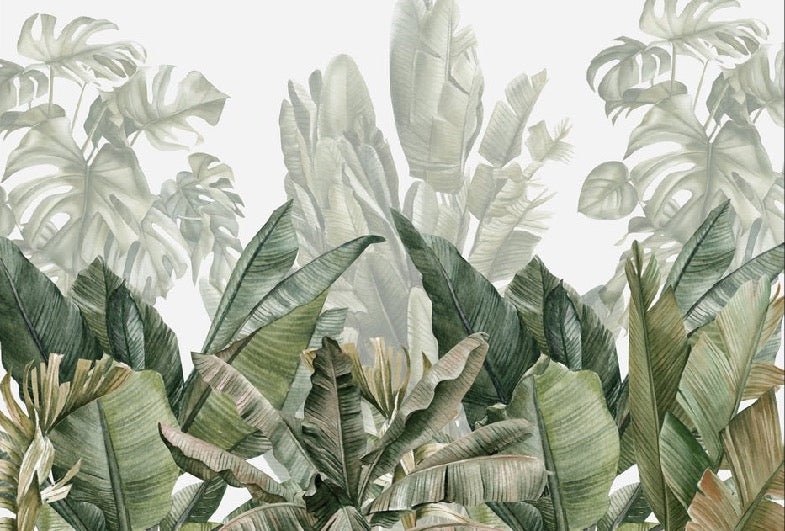 Papier peint panoramique bananier vert