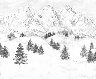 Papier peint montagne sommets de Chamonix