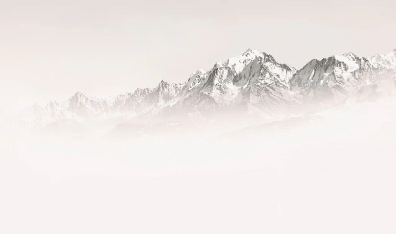 Papier peint matin brumeux Mont Blanc