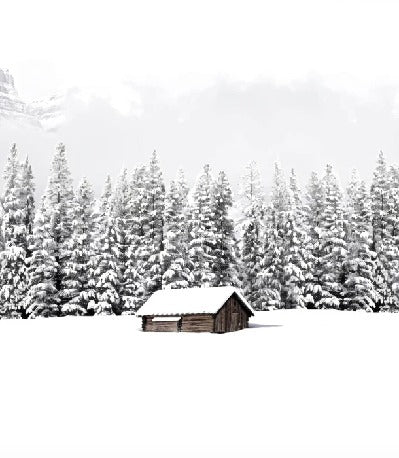 Papier peint panoramique chalet en montagne