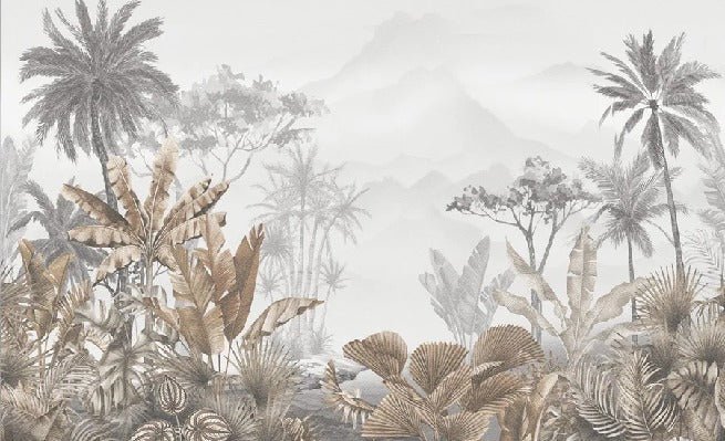Papier peint tendance tropical sepia