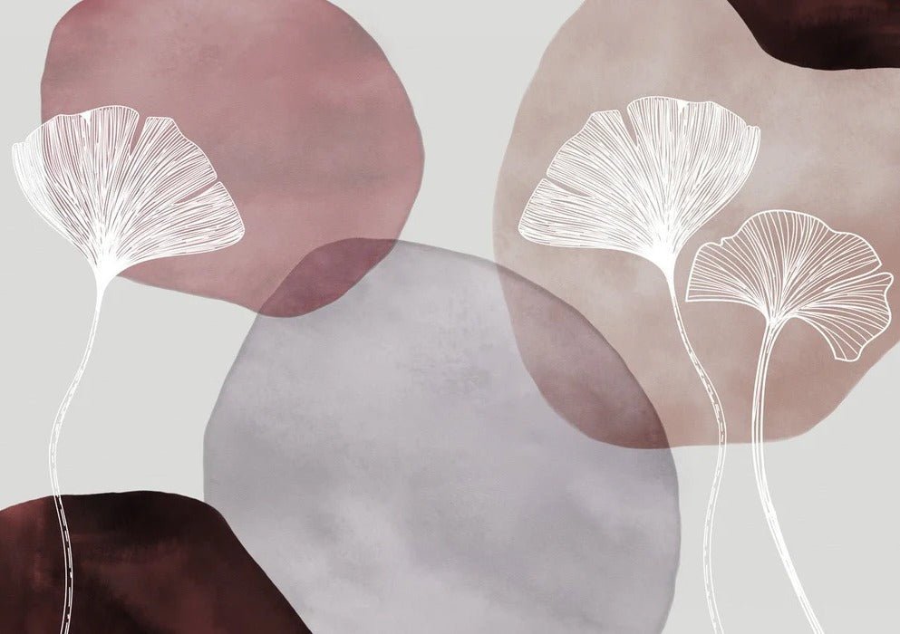 Papier peint panoramique abstrait pourpre, XXL, tendance