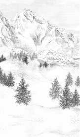 Papier peint montagne sommets de Chamonix, XXL, tendance