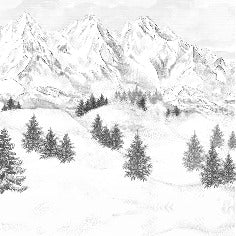 Papier peint montagne sommets de Chamonix