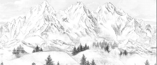 Papier peint montagne sommets de Chamonix