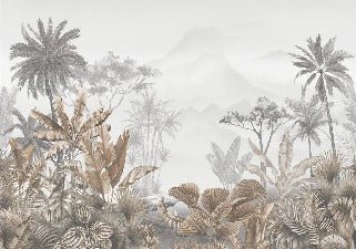 Papier peint tendance tropical sepia