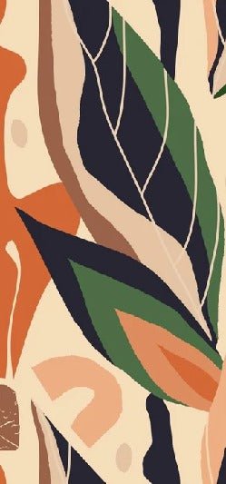 Papier peint mur végétal abstrait