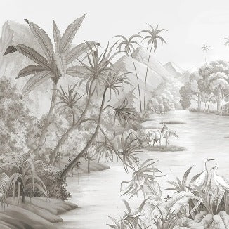Papier peint panoramique jungle pittoresque
