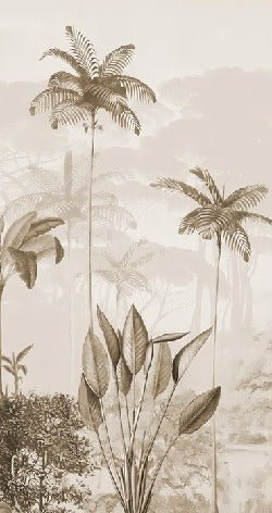 Papier peint panoramique jungle eden sépia