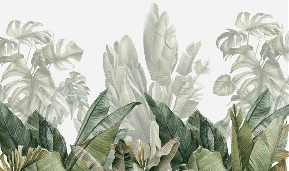 Papier peint panoramique bananier vert, XXL, tendance