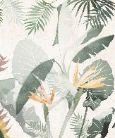 Papier peint restaurant végétal vert jaune, XXL, tendance