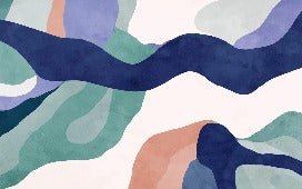 Papier peint abstrait ondulation, XXL, tendance