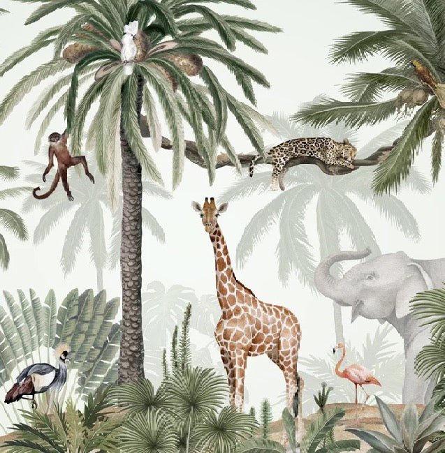 Papier peint enfant jungle paisible